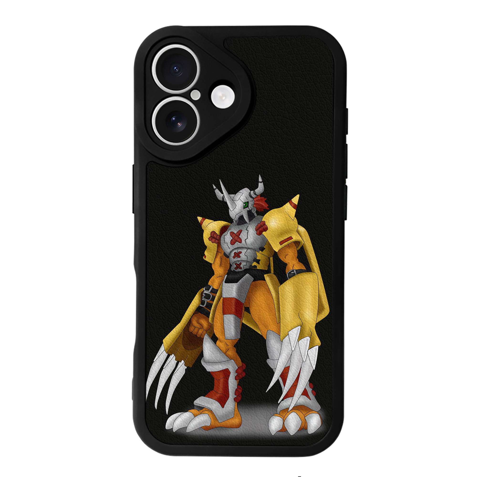 （画像用） Digimon デジタルモンスター/デジモン 【iPhone 16シリーズ対応】シリコンスマホケース（レザー調） 材質：シリコン